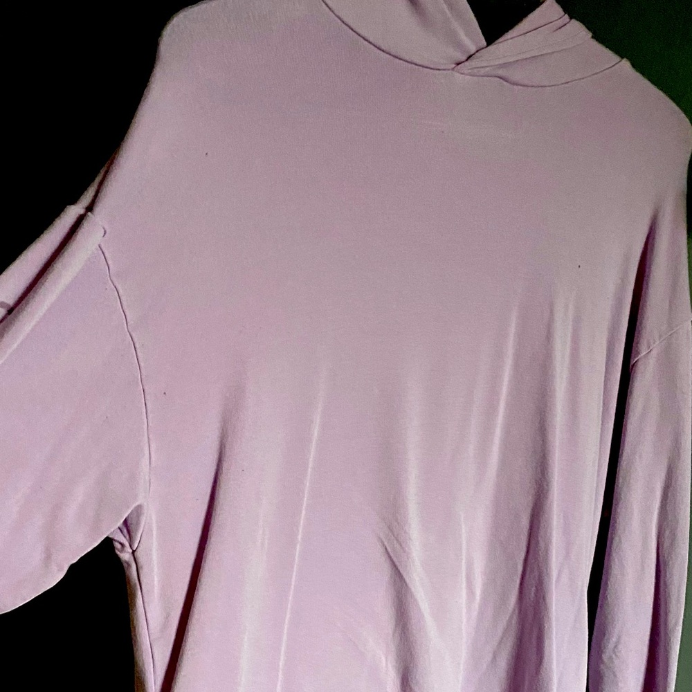 Offline by aerie hoodie. Says coffee cardio and carbs on the sleeve.